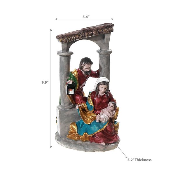 iH casadécor Polyresin Nativity Scene 9.9"