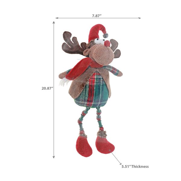 iH casadécor Moose Plush Shelf Dangler