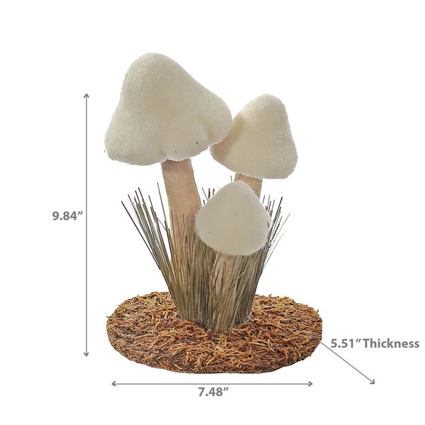 iH casadécor Triple Mushroom Decor White