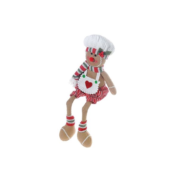 iH casadécor Gingerbread Man Plush Shelf Dangler