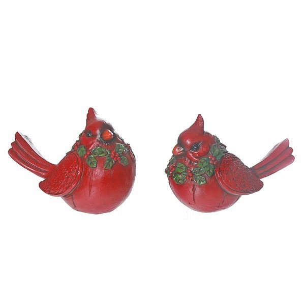 Décor en céramique iH casadécor Cardinal - Lot de 2