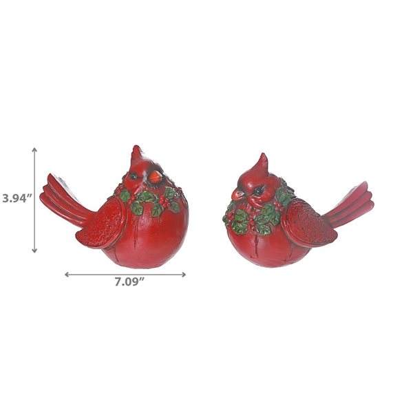 iH casadécor Ceramic Decor Cardinal - Set of 2