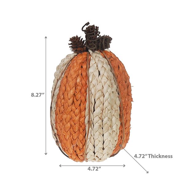 iH casadécor Braided Foam Long Pumpkin