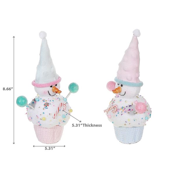 iH casadécor Snowman Cupcake - Set of 2