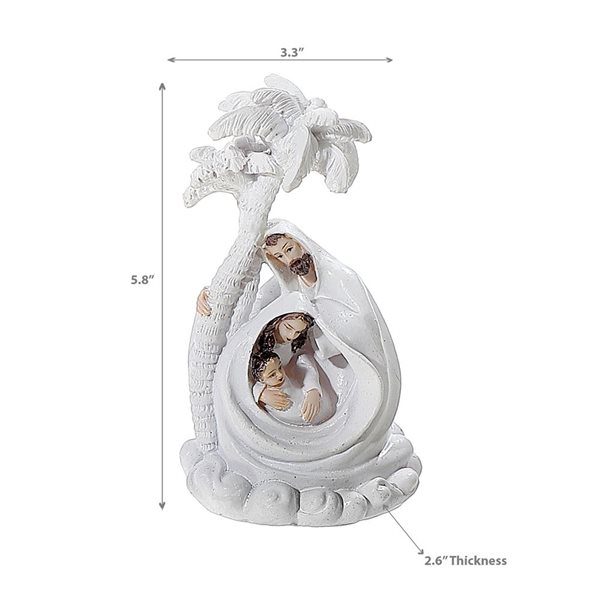 iH casadécor Polyresin Holy Family 5.8" - Set of 6