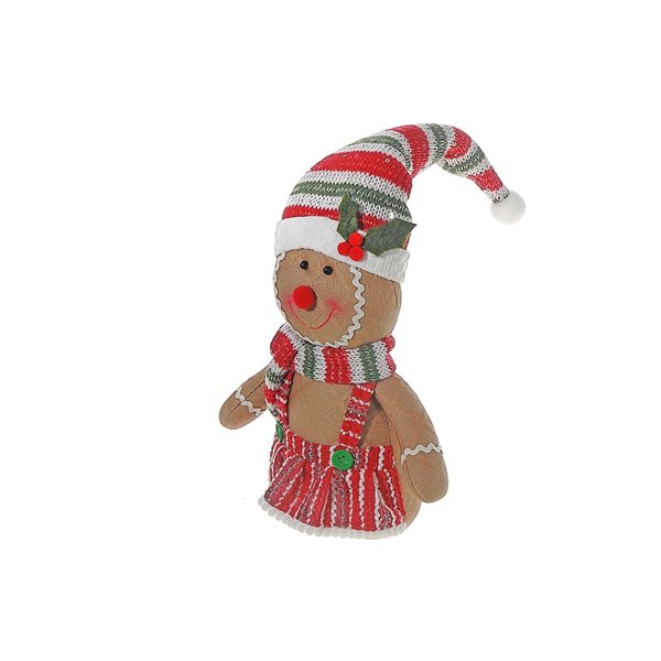 Peluche Coussin Pain D'Épices 38 Cm - Décoration De Noël Mignonne Pour Canapé, Lit, Salon
