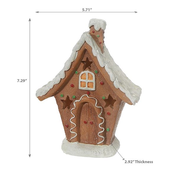 iH casadécor Led Polyresin Ginger Bread House