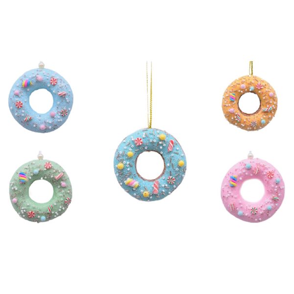 iH casadécor Doughnut Ornament - Set of 10