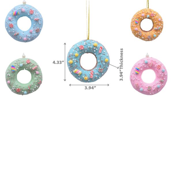 iH casadécor Doughnut Ornament - Set of 10