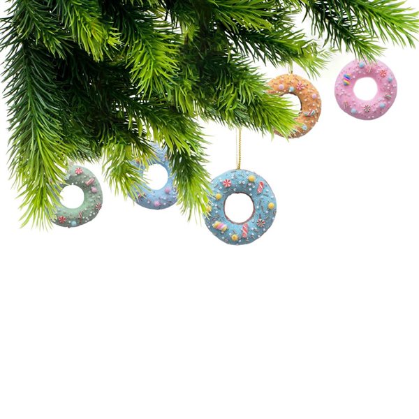 iH casadécor Doughnut Ornament - Set of 10