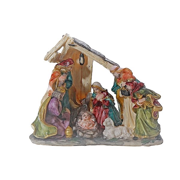 iH casadécor Polyresin Nativity Scene 5.9"