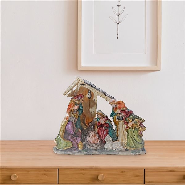 iH casadécor Polyresin Nativity Scene 5.9"