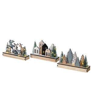 iH casadécor Led Wooden Scenic Decor Stand