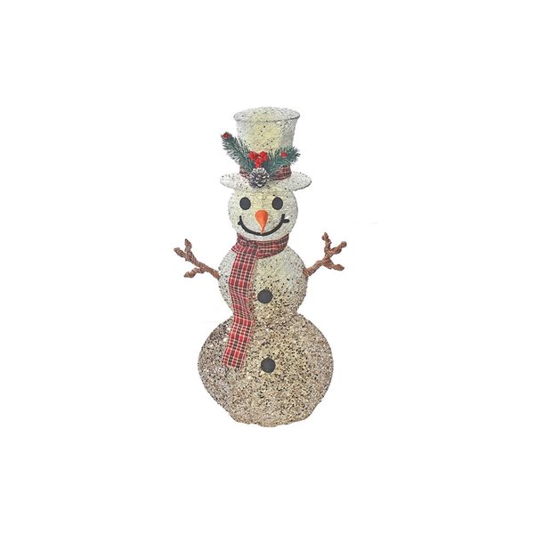 Bonhomme de neige à paillettes DEL iH casadécor