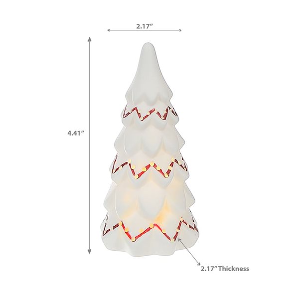 iH casadécor Led Ceramic Tree Decor Small - Set of 3