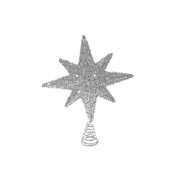 iH casadécor Glitter Star Christmas Tree Topper Large