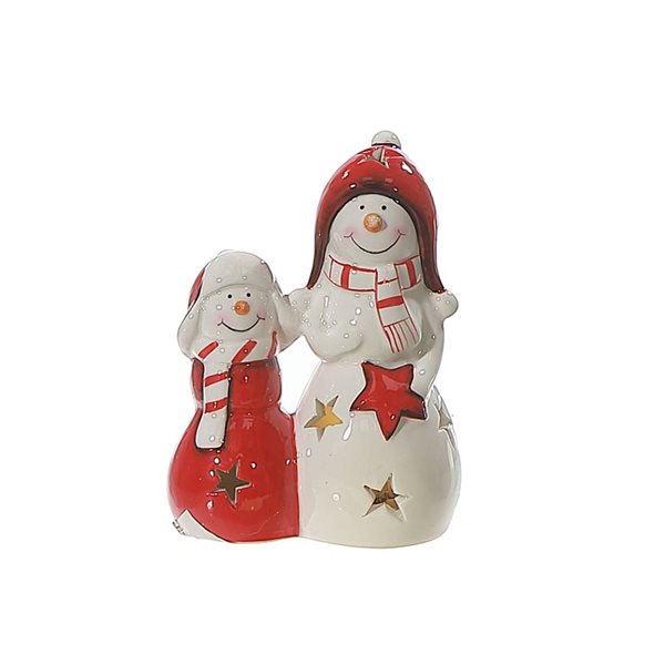 iH casadécor Led Double Snowman Figurine