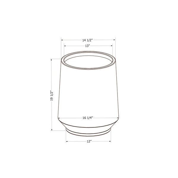 South Shore Dalya 19 1/2-in H White Plastic Round Pot Holder