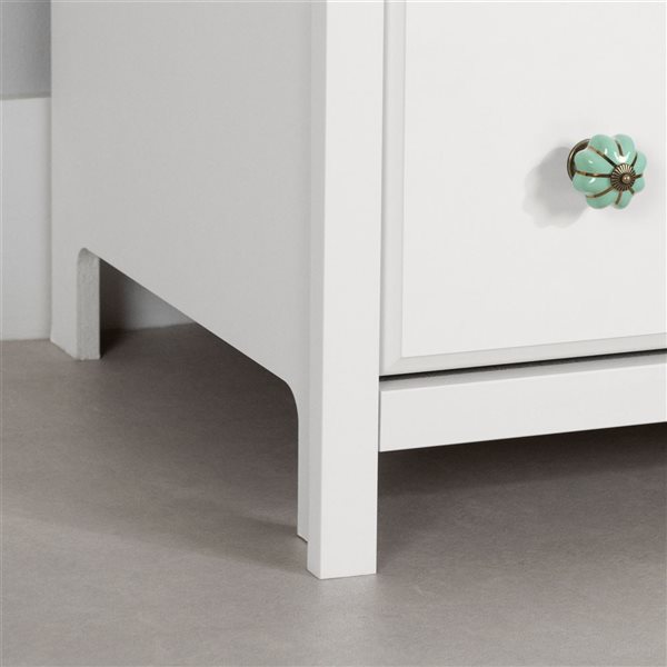 South Shore Balka 47.25-in W Pure White 3-Drawer Transitional Dresser with Baskets