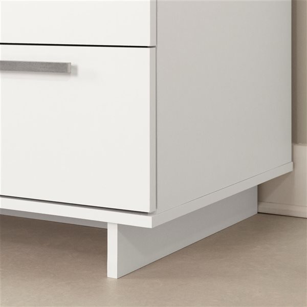 Commode style scandinave à 5 tiroirs Cavalleri South Shore 29 po l. en composite, blanc pur