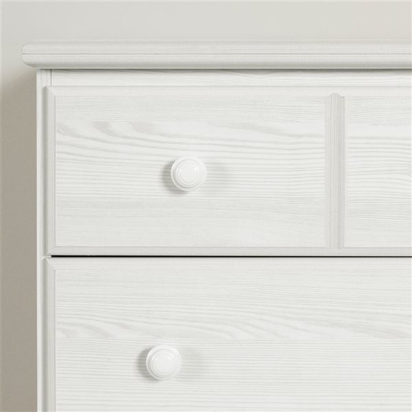 South Shore Summer Breeze 29.75-in W White Pine Composite Coastal-Style 5-Drawer Dresser