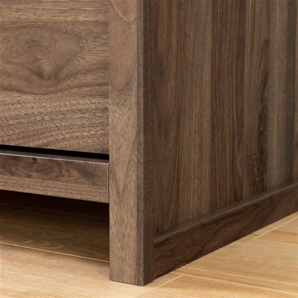 South Shore Lensky 30.5-in W Natural Walnut Composite Modern 5-Drawer Dresser