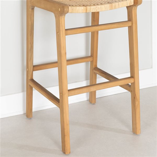 Tabouret de bar en rotin naturel Balka de South Shore 18,5 po l.