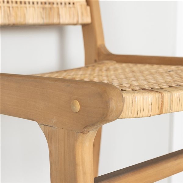 Tabouret de bar en rotin naturel Balka de South Shore 18,5 po l.