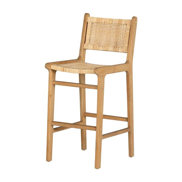 Tabouret de bar en rotin naturel Balka de South Shore 18,5 po l.