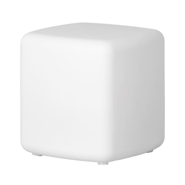 South Shore Dalya 16-in White Resin Outdoor Side Table with Rounded Corners