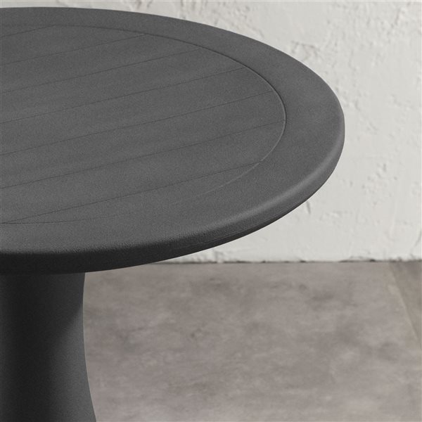 South Shore Dalya Dark Grey Plastic Table and Stools Bistro Set