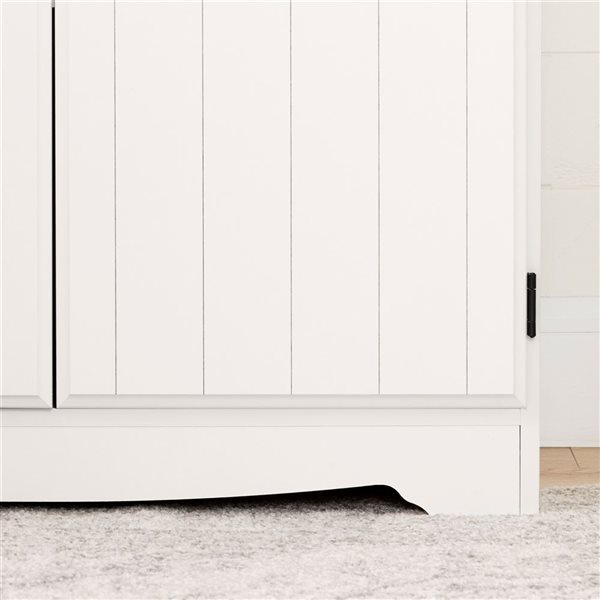 South Shore Farnel 33-in W Pure White Particleboard Freestanding 2-Door Storage Cabinet