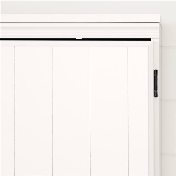 South Shore Farnel 33-in W Pure White Particleboard Freestanding 2-Door Storage Cabinet