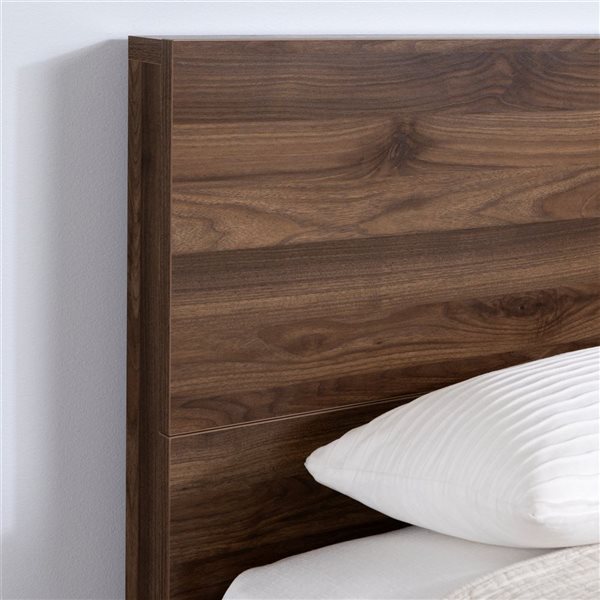 South Shore Musano Natural Walnut 2-Drawer Queen Bed with Headboard