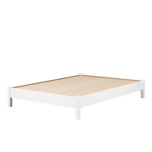 South Shore Munich Pure White Full Platform Bed on Legs