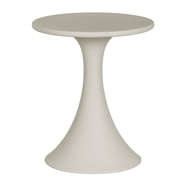 South Shore Dalya 24-in W Greige Plastic Bistro Table