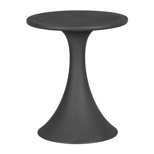 Table bistro Dalya South Shore en plastique gris foncé 24 po de large