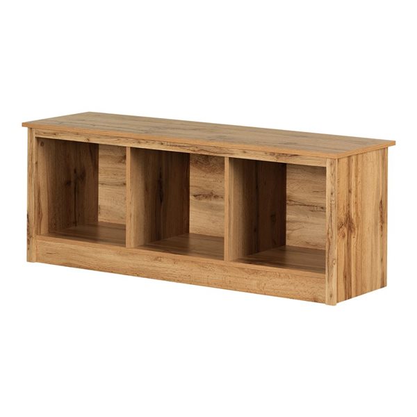 South Shore Fernley 51.25-in L Nordic Oak Composite Mudroom Bench with Storage