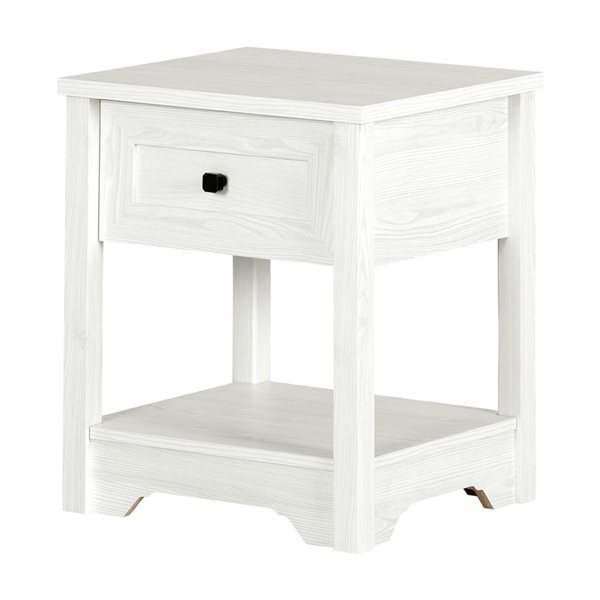 Table d’appoint champêtre Farnel de South Shore en composite 19 po l., pin blanc