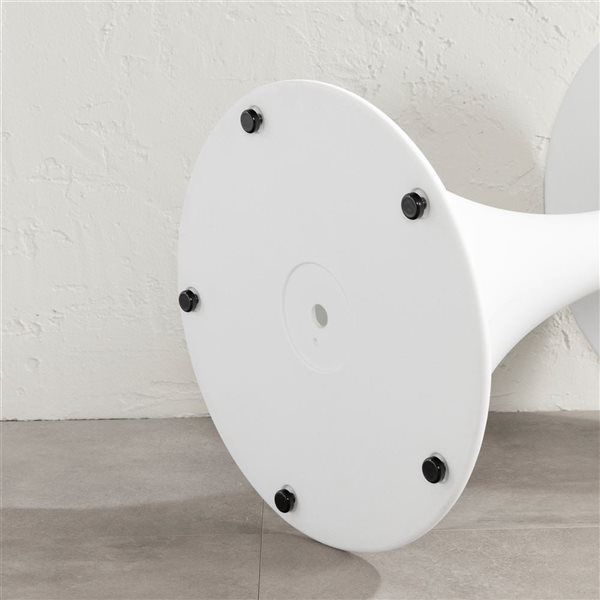 Table bistro Dalya South Shore en plastique blanc 24 po de large