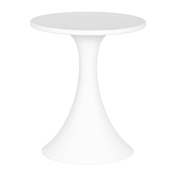 Table bistro Dalya South Shore en plastique blanc 24 po de large