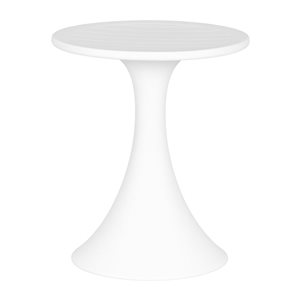 Table bistro Dalya South Shore en plastique blanc 24 po de large