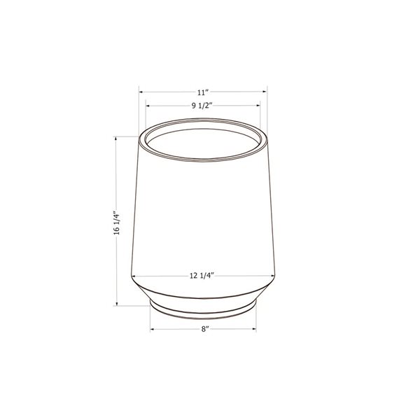 South Shore Dalya 16 1/4-in H White Plastic Round Pot Holder