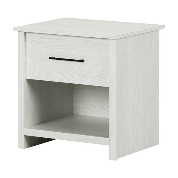 South Shore Fernley 21.75-inW White Pine 1-Drawer Farmhouse-Style Nightstand