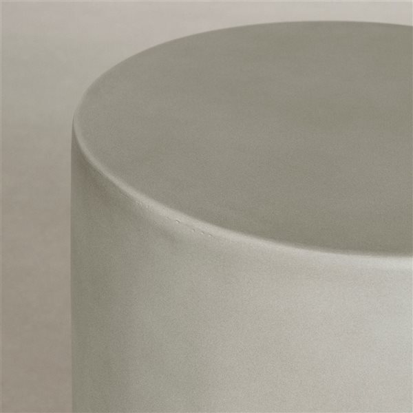 South Shore Bellulo 10.5-in dia Greige Concrete Scandinavian Cylindrical Side Table