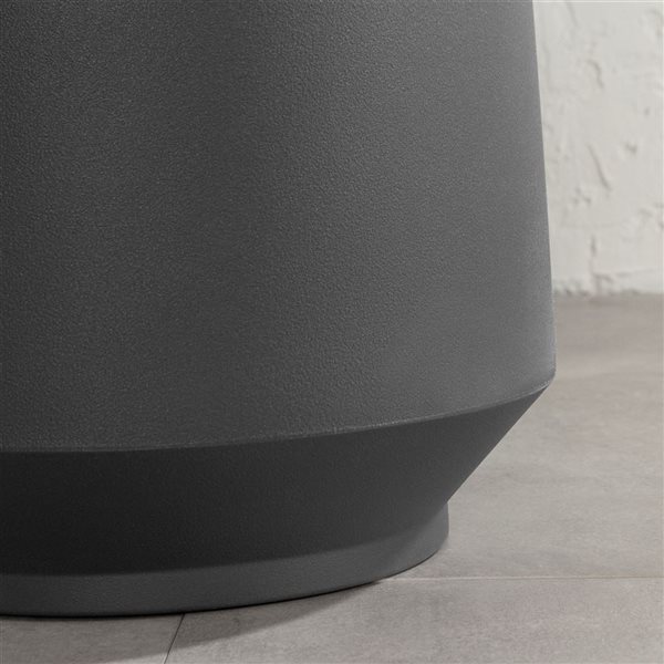 South Shore Dalya 19 1/2-in H Dark Grey Plastic Round Pot Holder