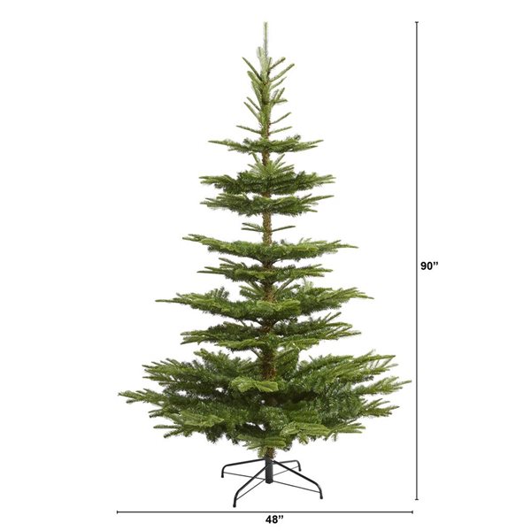 Nearly Natural 7.5-ft Layered Washington Spruce Artificial Christmas Tree with 1325 Bendable Branches