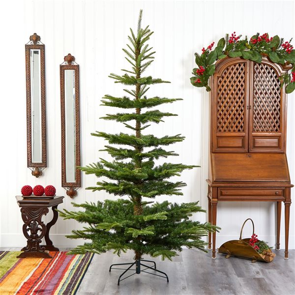 Nearly Natural 7.5-ft Layered Washington Spruce Artificial Christmas Tree with 1325 Bendable Branches