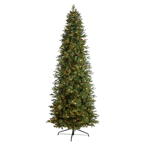 Nearly Natural 10-ft Fraser Fir Artificial Christmas Tree with 780 Multicolor LED Lights and 2327 Bendable Branches