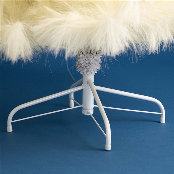 Nearly Natural 6-ft Artificial Off-White Pampas Grass Christmas Tree